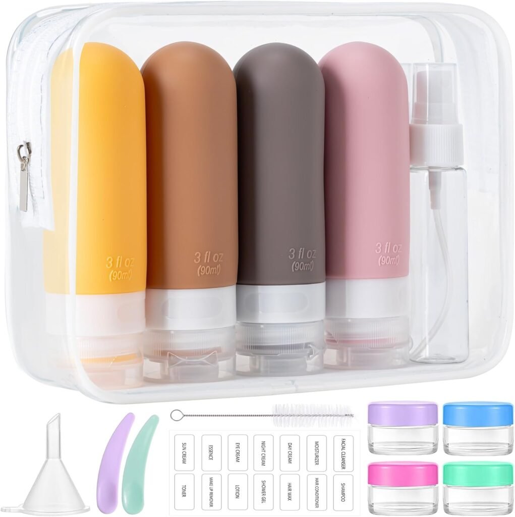 Travel size toiletry bottles