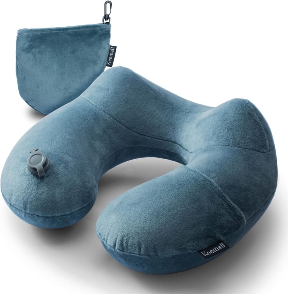 inflatable travel pillow - travel essential list for packing