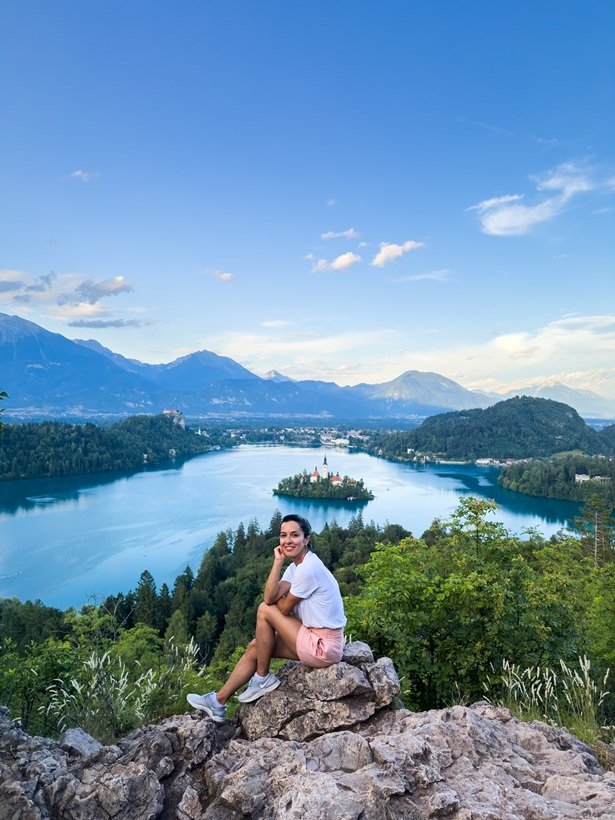 Lake bled view from top - slovenia itinerary